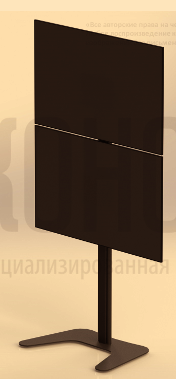 Аллегри Flatscreen FH T 2400 стойка напольная на две плазменные панели ,цвет черный, основание ласточка
