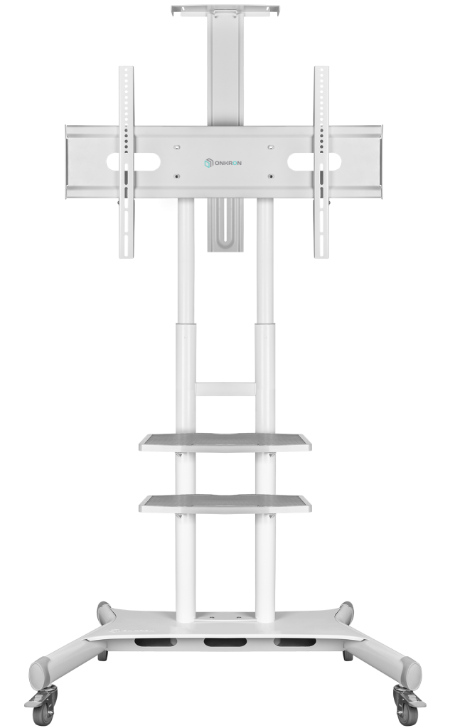 ONKRON TS1881 белая  мобильная стойка для панелей 70-90'